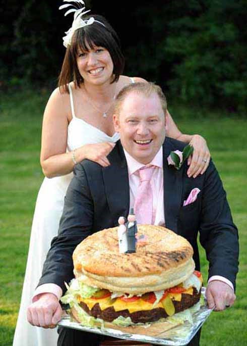 The burger wedding cake
